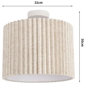 Brilagi - Prisadený luster NORDIC WAVE 1xE27/15W/230V priemer 32 cm ľan/biela