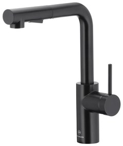 KFA Armatura 6623-110-81 - Drezová batéria s vyťah. sprškou DUERO BASIC m. čierna