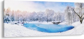 Obraz - Ľadové jazero (120x50 cm)