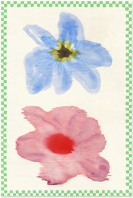 Plagát Flower with Checks 01