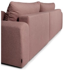 Svetloružová rozkladacia rohová pohovka z textílie buklé (pravý roh) Quinoa – Bonami Selection