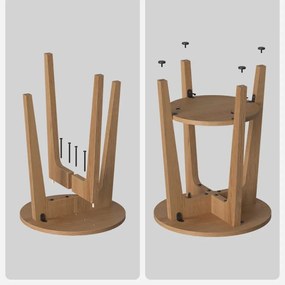 Konferenčný stolík NORDIC, 40x50cm, hnedá Vasagle