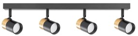 Zuma Line 2204BD-4-BK - Bodové svietidlo FORI 4xGU10/50W/230V čierna/zlatá