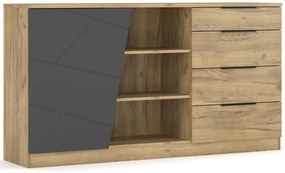Obývacia izba Viliam - dub craft zlatý / sivá