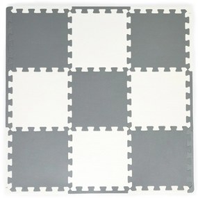 Penová podložka Puzzle Eva 89x89 cm sivá