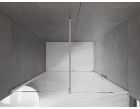 Mexen Velar, posuvné sprchové dvere do otvoru 130 cm, 8mm číre sklo, brúsená oceľ, 871-130-000-01-97