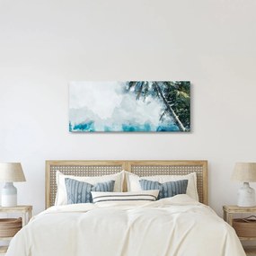 Obraz palmy nad morom (120x50 cm)