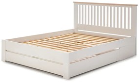 Biela zásuvka pod posteľ Marckeric Enara, 137 x 147 cm