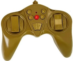 LEAN Toys Veľký diaľkovo ovládaný tank R/C 2,4 Ghz Svetlá Zvuky Streľba Žltá