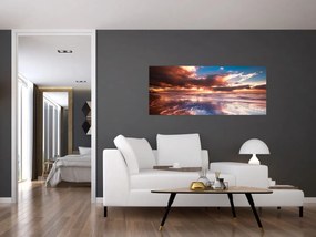 Obraz - Večerná pláž (120x50 cm)