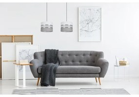 Luster na lanku CORAL 2xE27/60W/230V biela/šedá