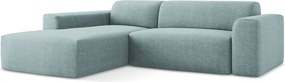 Modrá rohová pohovka (ľavý roh/s leňoškou) Keli – Makamii