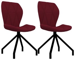 Jedálenské stoličky 2 ks vínovo-červené umelá koža 282556
