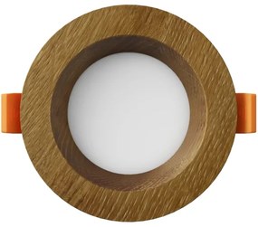 APLED - LED Podhľadové RONDO WOODLINE LED/3W/230V 3000K pr. 9 cm dub masív
