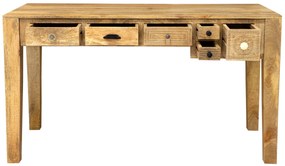 furniture-nabytek.cz - Pracovný stôl z masívneho mangového dreva 135x76x60