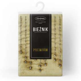 Dekorstudio Behúň na stôl ROYAL 3 z lesklého zamatu s kamienkami v zlatej farbe Rozmer behúňa (šírka x dĺžka): 35x140cm