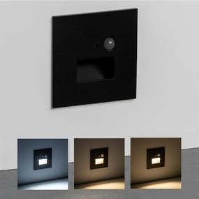 Brilagi LED schodiskové svietidlo so senzorom JACK LED/3W/230V 3000/4000/6500K čierna