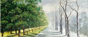 Obraz - Zima versus leto (120x50 cm)