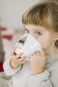 Bella Rose Porcelánový hrnček Šťastné a Veselé s mačkou 350 ml