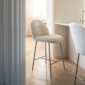Čalouněná barová židle Fiori béžová