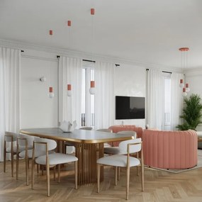 Sollux SL.1756 - Stolná lampa HALO 1xG9/8W/230V pr. 12 cm ružová