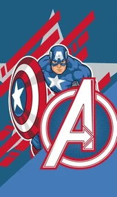 Detský uteráčik Avengers Kapitán Amerika 30x50 cm