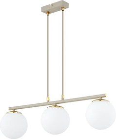 Brilagi - Závesný luster na lanku MILO ECRU 3xE27/60W/230V béžová/zlatá