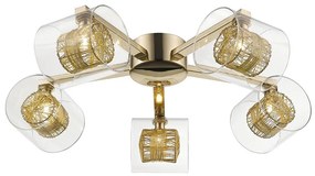 Klausen 140010 - Prisadený luster KLASS 5xG9/3W/230V zlatá