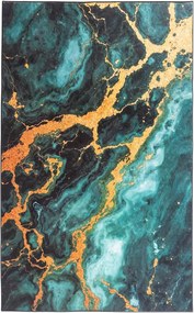 Koberec OVON smaragdový mramorový vzor – rôzne rozmery Rozmer: 140x200 cm