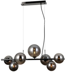 ITALUX PND-406007-7A-BCR - Luster na lanku CANELLO 7xG9/5W/230V čierna