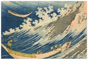 Obraz - Katsushika Hokusai, Fishing Boats at Choshi in Shimosa (Soshu Choshi) , reprodukcia (90x60 cm)