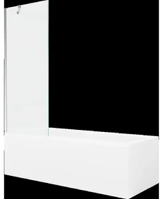 Mexen Cubik obdĺžniková vaňa 170 x 70 cm s obkladom a 1-krídlovou sprchovou zástenou 70 cm, Transparentné, Chrómová - 550317070X