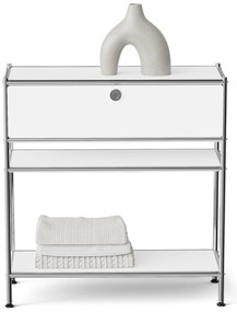 Kovová konzola »CN3 Slim Line« so zásuvkou, biela