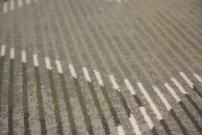 Koberec Ballata Elian Shale geometrický, sivý / zelený