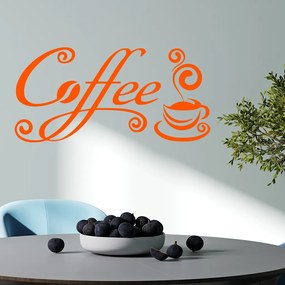 Veselá Stena Samolepka na stenu na stenu Čas na dobrú kávu Farba: čierna