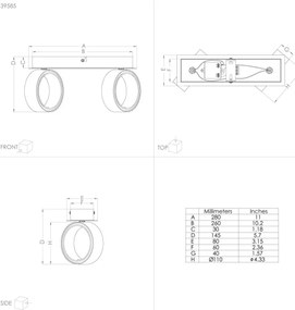 Eglo 39585 - LED Bodové svietidlo ALBARIZA 2xLED/4,6W/230V 3000K