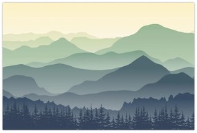 Obraz - Forest Mountain (90x60 cm)