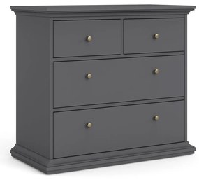 Sivá nízka komoda 96x87 cm Paris – Tvilum