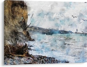 Obraz - Útes, akvarel (70x50 cm)