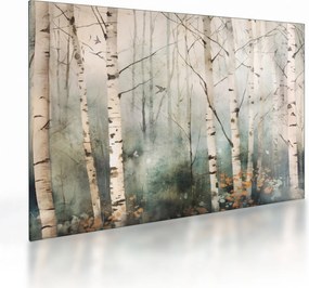 Sklenený obraz - Kresba lesného vzoru (70x50 cm)