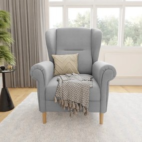 Svetlosivé kreslo ušiak Swan – Ropez