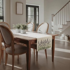 GOBELÍNOVÝ BEHÚŇ NA STÔL LAVENDER 45X140 CM VZOROVANÝ