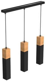 Luster na lanku TULUM 3xGU10/60W/230V čierna