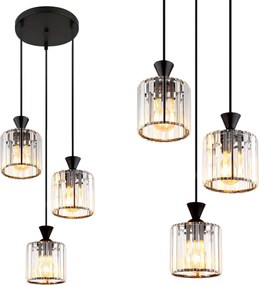 Toolight Toolight, závesné svietidlo 3xE27, EBT025-3CP, čierna, OSW-01225