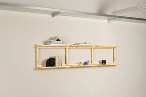 Nástenná knižnica z borovicového dreva v prírodnej farbe 192x47,5 cm Groove – Karup Design