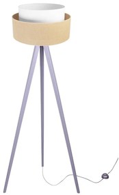 Stojacia lampa Juta, 1x jutové/biele textilné tienidlo, (výber zo 6 farieb konštrukcie)