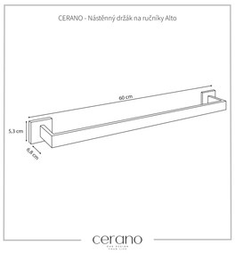 CERANO - Nástenný držiak na uteráky Alto - chróm, CER-CER-479311