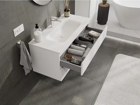 Mexen Orio, kúpeľňová skrinka 100 cm s umývadlom Vela, 2 zásuvky, biela matná, 91A10-10047-2-BFF01-W23M01