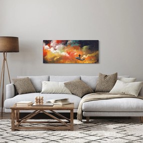 Obraz - Muž plaviace vesmírom (120x50 cm)