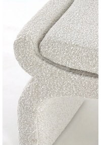 Krémová lavica z textílie buklé Nafya – Light &amp; Living